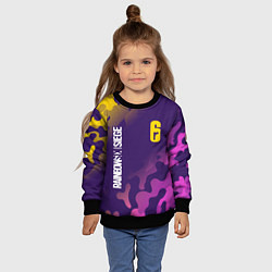 Свитшот детский RAINBOW SIX SIEGE РАДУГА 6, цвет: 3D-черный — фото 2
