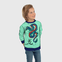 Свитшот детский Dragon, цвет: 3D-синий — фото 2