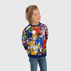 Свитшот детский Sonic, цвет: 3D-синий — фото 2