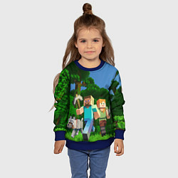 Свитшот детский Minecraft, цвет: 3D-синий — фото 2