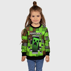 Свитшот детский Minecraft, цвет: 3D-черный — фото 2