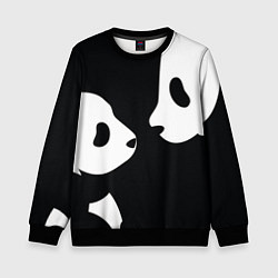 Свитшот детский Panda, цвет: 3D-черный