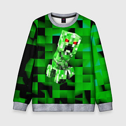 Детский свитшот Minecraft creeper