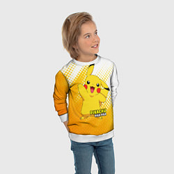 Свитшот детский Pikachu Pika Pika, цвет: 3D-белый — фото 2