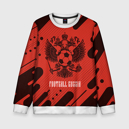 Детский свитшот FOOTBALL RUSSIA Футбол / 3D-Белый – фото 1