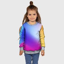 Свитшот детский Градиент Облаков, цвет: 3D-меланж — фото 2