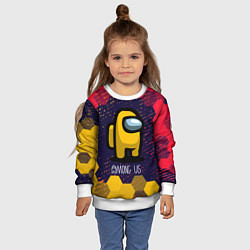 Свитшот детский AMONG US АМОНГ АС, цвет: 3D-белый — фото 2