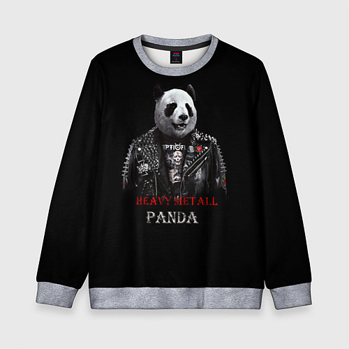 Детский свитшот Metall Panda / 3D-Меланж – фото 1