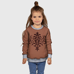 Свитшот детский Симметричный узор, цвет: 3D-меланж — фото 2