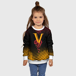 Свитшот детский CYBERPUNK 2077 VALENTINO, цвет: 3D-белый — фото 2
