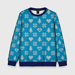 Детский свитшот Голубой рождественский свитер