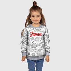 Свитшот детский Япония Z, цвет: 3D-меланж — фото 2