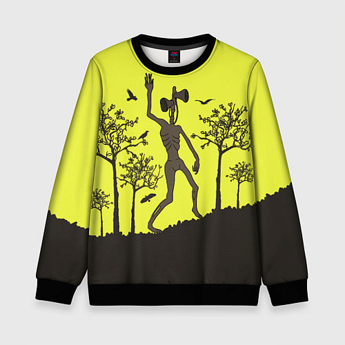 Детский свитшот Siren Head / 3D-Черный – фото 1