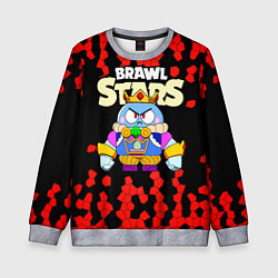 Свитшот детский Brawl StarsKing Lou, цвет: 3D-меланж