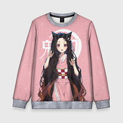 Свитшот детский Nezuko, цвет: 3D-меланж