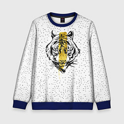 Свитшот детский Золотой тигр, цвет: 3D-синий