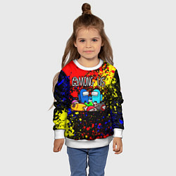 Свитшот детский AMONG US, цвет: 3D-белый — фото 2