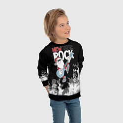 Свитшот детский New year rock, цвет: 3D-черный — фото 2