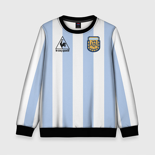 Детский свитшот Diego Maradona 10 Автограф / 3D-Черный – фото 1