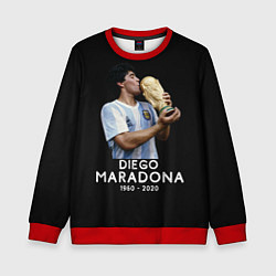 Свитшот детский Diego Maradona, цвет: 3D-красный