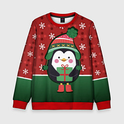 Детский свитшот Пингвин Новый год