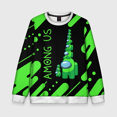Детский свитшот AMONG US - БАШНЯ / 3D-Белый – фото 1