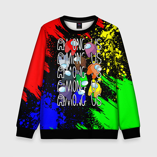 Детский свитшот AMONG US / 3D-Черный – фото 1