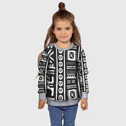 Свитшот детский Этнический узор, цвет: 3D-меланж — фото 2