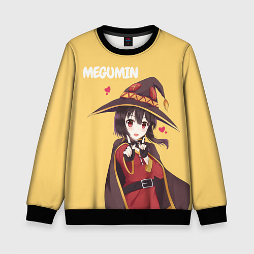 Детский свитшот Megumin / 3D-Черный – фото 1