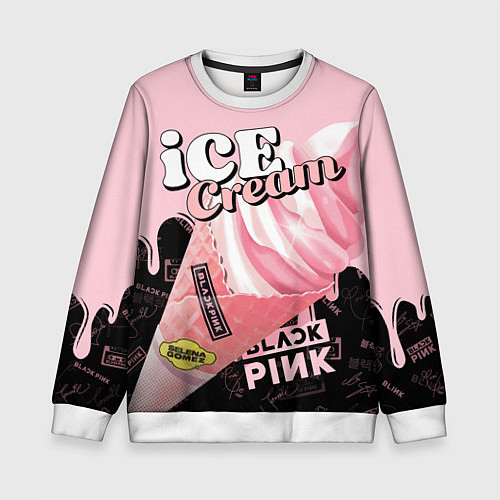 Детский свитшот BLACKPINK ICE CREAM / 3D-Белый – фото 1