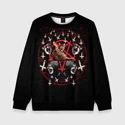 Свитшот детский Satanic Cat, цвет: 3D-черный