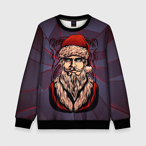Детский свитшот Santa Bad / 3D-Черный – фото 1