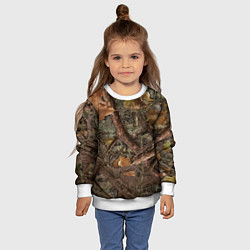 Свитшот детский Охотничий камуфляж, цвет: 3D-белый — фото 2