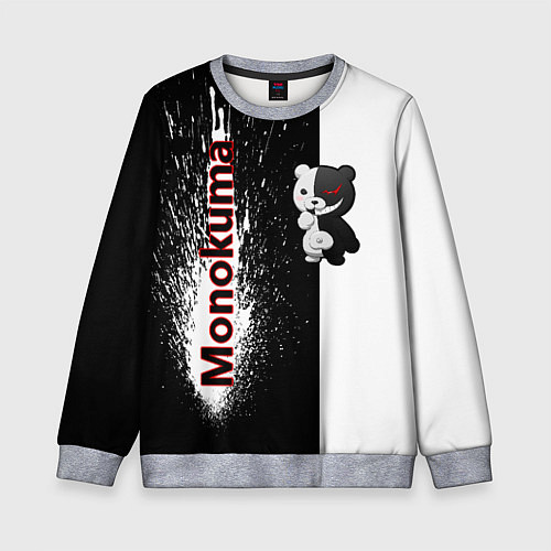 Детский свитшот Monokuma / 3D-Меланж – фото 1