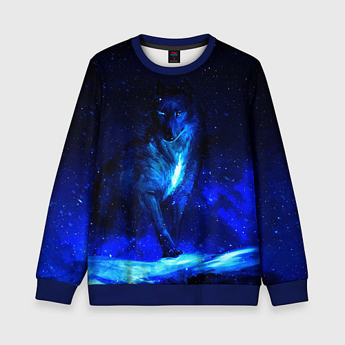 Детский свитшот Dark Wolf / 3D-Синий – фото 1