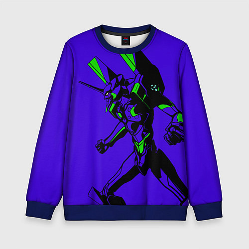 Детский свитшот Евангилион / 3D-Синий – фото 1