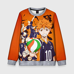 Свитшот детский ВОЛЕЙБОЛ!! HAIKYUU!!, цвет: 3D-меланж