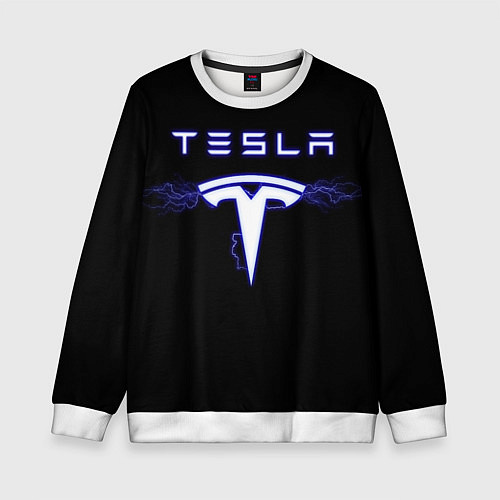 Детский свитшот TESLA / 3D-Белый – фото 1