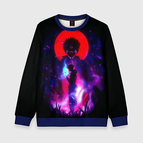 Детский свитшот Магическая битва Итадори / 3D-Синий – фото 1