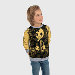 Свитшот детский Bendy And The Ink Machine краска, цвет: 3D-меланж — фото 2