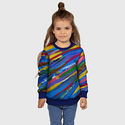 Свитшот детский Картина абстракция, цвет: 3D-синий — фото 2