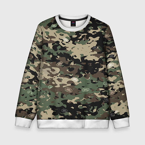 Детский свитшот Камуфляж Land Rover / 3D-Белый – фото 1