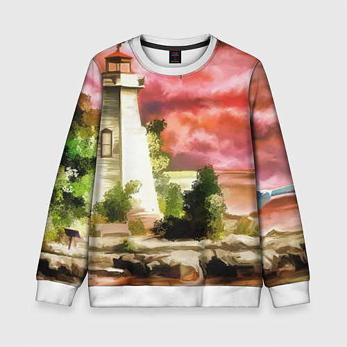 Детский свитшот Lighthouse / 3D-Белый – фото 1
