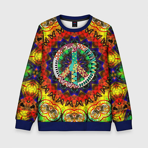 Детский свитшот Хиппи / 3D-Синий – фото 1