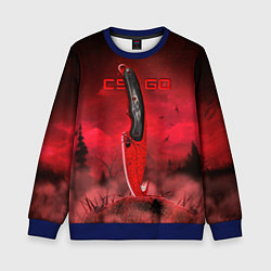 Свитшот детский CS GO Crimson Web Gut Knife, цвет: 3D-синий
