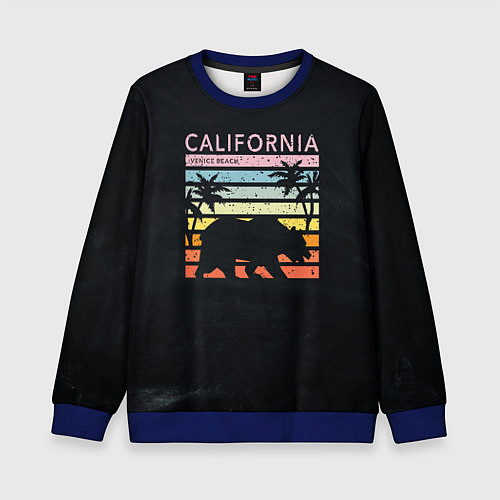 Детский свитшот California venice beach / 3D-Синий – фото 1