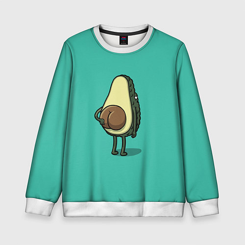 Детский свитшот Авокадо / 3D-Белый – фото 1