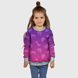 Свитшот детский Котятки, цвет: 3D-меланж — фото 2