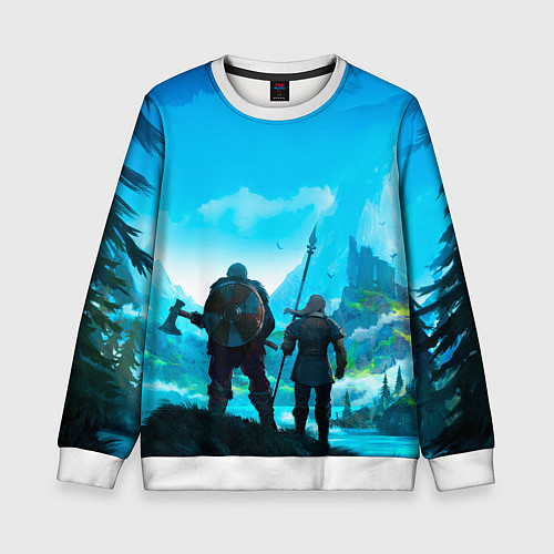 Детский свитшот Вальгала / 3D-Белый – фото 1