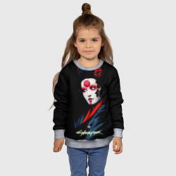 Свитшот детский Cyberpunk 2077 самурай, цвет: 3D-меланж — фото 2